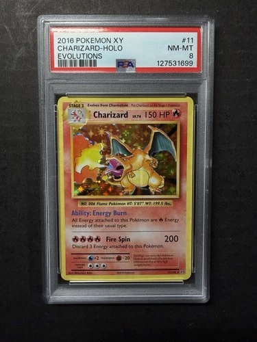 Pokémon Charizard 11/108 Evolutions Holo Rare PSA 8 2016 English TCG