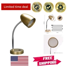 Elegant 3.5W LED Desk Lamp with Flexible Gooseneck and Eye Protection - Gold