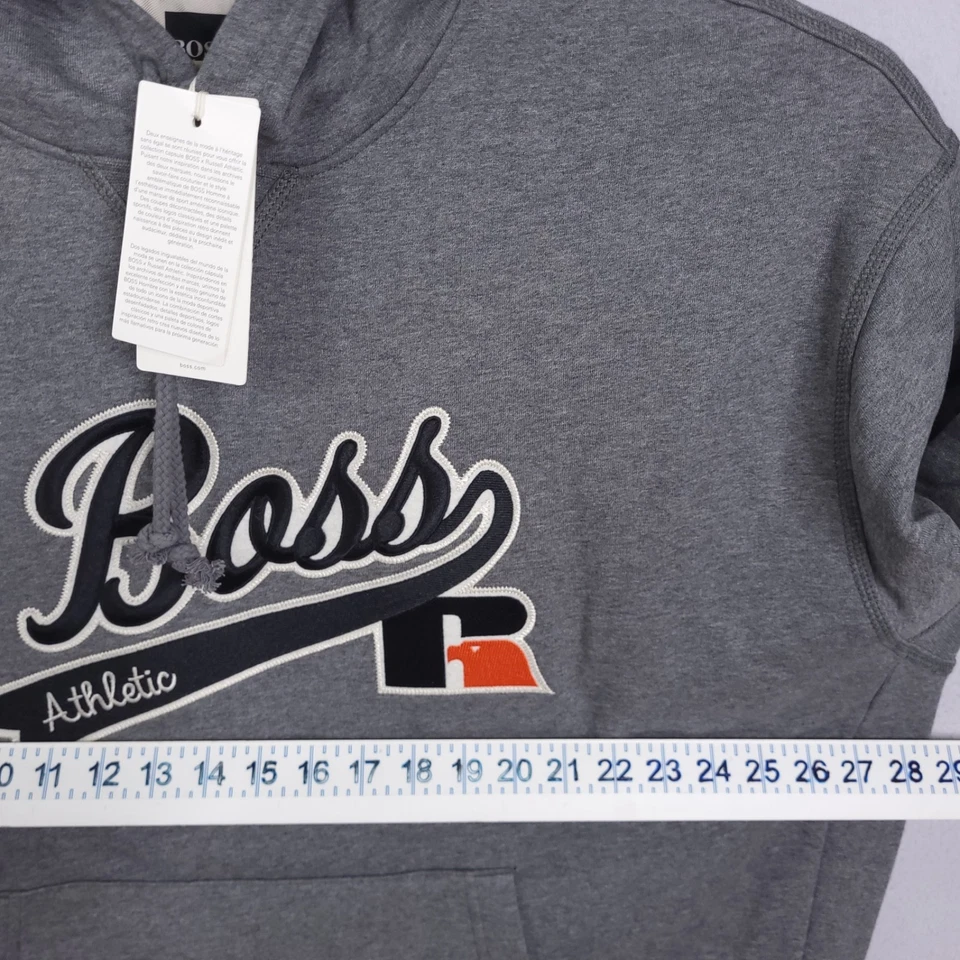 Hugo Boss X Russell Sudadera con Capucha Gris Atlética Logo Grande Para Hombre Talla XXXL ¡Envío Hoy! Foto 2 de 4