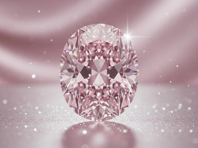 3 Ct Lab Grown Certified Oval Cut Pink Color Diamond D Grade VVS1
