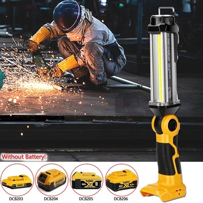 JHJQZCYG 35W 2000LM Cordless LED Work Light For DeWalt 18V 20V DCB205 Li-Ion Battery /USB