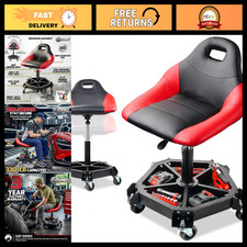 Heavy Duty Rolling Shop Stool With Wheels Adjustable Mechanic Chair Tool Tray Heavy Duty Rolling Shop Stool With Wheels Adjustable Mechanic Chair Tool Tray