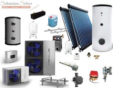 Luft- Wasser Wärmepumpe EVI Nexus 8-18kW Paket + Solarthermie Solaranlage