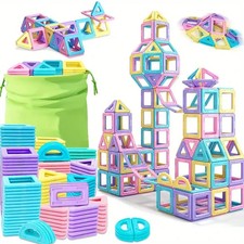 Large Macaron Color Magnetic Blocks Scattered Pieces Changeable Building Blocks