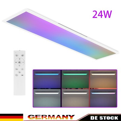 24W Eingebaute LED RGB Deckenleuchte 100 x25 - Deckenpanel Dimmbar Fernbedienung