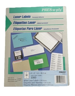 Avery Dennison Ave-30603 Pres-a-ply Standard Shipping Label - 2'' 3 Boxes Of 1000