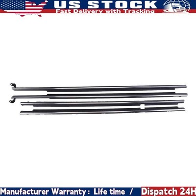 FOR TOYOTA COROLLA 1995 1996-2001 2002 BLACK DOOR BELT MOLDING WEATHERSTRIP SET