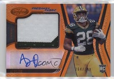 2020 Certified Freshman Fabric Signatures Mirror Orange /349 AJ Dillon Auto 1by8