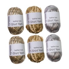 Metallic T-shirt Yarn Hand Knit Yarn Comfortable Weaving Supplies Multipurpose
