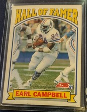 1991 Score EARL CAMPBELL #674 Houston Oilers Hall of Famer HOF