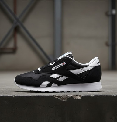 Herren Reebok Classic Wildleder & Nylon Turnschuhe alle Größen schwarz Leder Retro RCNBW