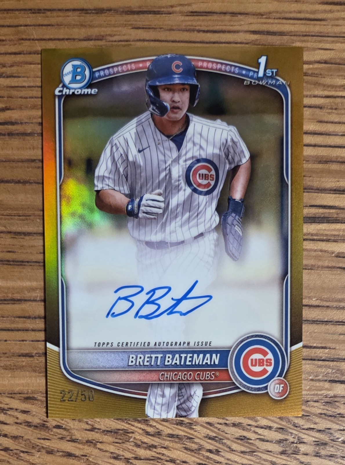 2025 Bowman Chrome - Gold Refractor Auto #CPA-BBA Brett Bateman /50