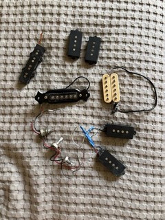 Lot Of Guitar Pickups And Electronics
