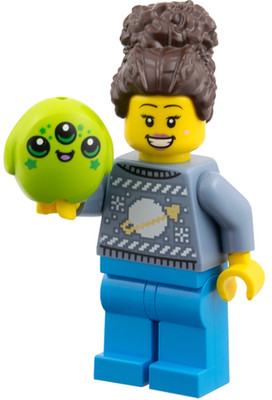 LEGO Woman w Plushy Alien Toy Minifigure 2025 Lego City Advent Calendar 60475