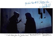 Mark Hamill &  Michael Carter Star Wars Return of the Jedi Signed 8x10 Photo BAS