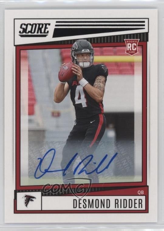 2022 Score Rookies Signatures Desmond Ridder #303 Rookie Auto RC v9t