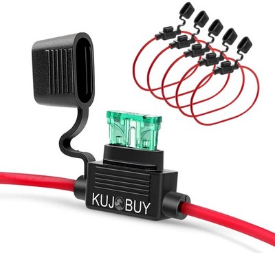 12 AWG Inline Fuse Holder 12V Upgraded 12 AWG Waterproof Fuse Holder with Sta...