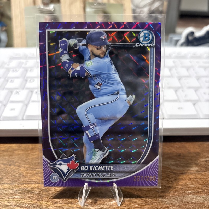 2025 Bowman Chrome Bo Bichette, Bo Bichette #56 Purple Geometric Refractor /250