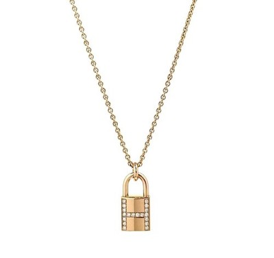 Hermes Kelly Cadena Diamant Halskette Roségold B1020C186 152324932 [U]