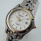 VTG Seiko Quartz Watch 7N82-0599 Women 50m Dual Tone Date Analog New Battery 6"