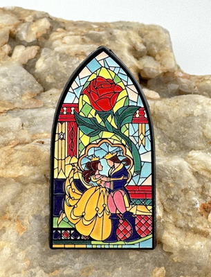 #ad #ad Disney Beauty and The Beast Princess Belle Adam Stained Glass Pin NEW Unofficial $10.95