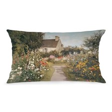 Spring Floral Landscape Lumbar Pillow Cover 12x20 Multicolour-wildflower-4