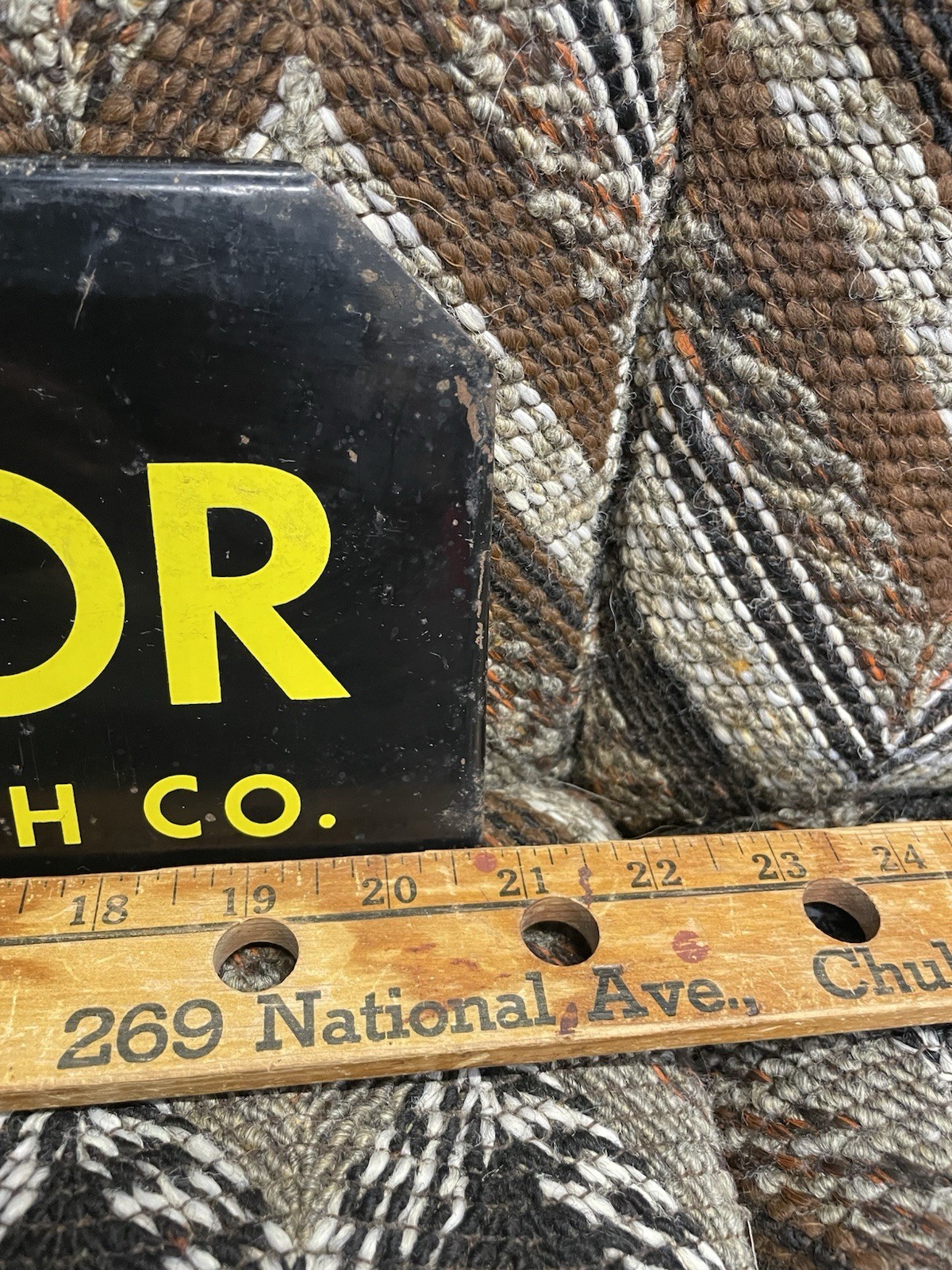 Vintage Sign Store Display Paint Brush Hardware Tool Advertising Pin Stripe