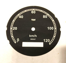 Tachoziffernblatt Typ "Veigel" Aluminium 120 km/h ZUNDAPP BMW R12 Standard DKW