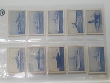 1940's Daily Mail Overseas Cigarette Cards, x10 Naval Vessels (Lot7)(Cig1)