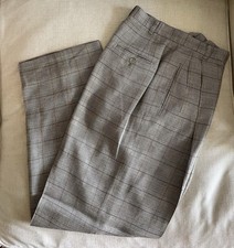 Vintage Liz Claiborne Collection Glen Plaid Pants Sz 4 Pleated High Waist Taper