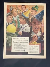 Magazine Ad* - 1956 - AT&T / Bell System - Birthday Party