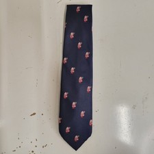 Cape Cod Neckwear 3.5x56 Novelty Christmas Tie Navy Blue Santa Holiday
