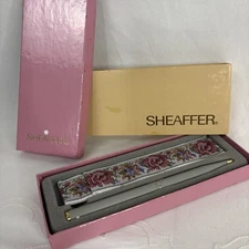 Vintage Shaffer Elegant Lady’s Dove Grey Ballpoint Pen W/Sleeve NOS NIB