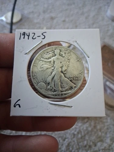 1942-S Liberty Walking Half Dollar 50C Silver Circulated BELOW MELT PRICE