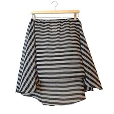 Michael Kors Quincy Zebra Striped Black/White Cover-Up Swimwear Resort Wear M
