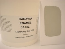 1 x 2.5lts Satin Light Grey Caravan Enamel Paint Mobile Home Static Trailer Van