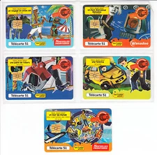 5 TELECARTE / PHONE CARD .. FRANCE 50U PACK ART JEU BD COMICS 1998 PUCE C.9€