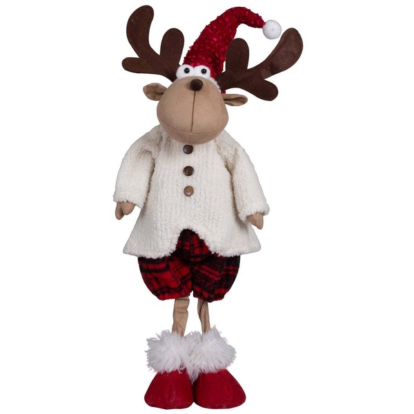 Elch 57Cm (72Cm) Hirsch Stehend Weihnachtliche Dekofigur Rentier Braun-image