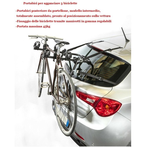PER DACIA Sandero Stepway 5P per anno 13 al 20 X PORTABICI POSTERIORE PER 3 BIC - Picture 2 of 6