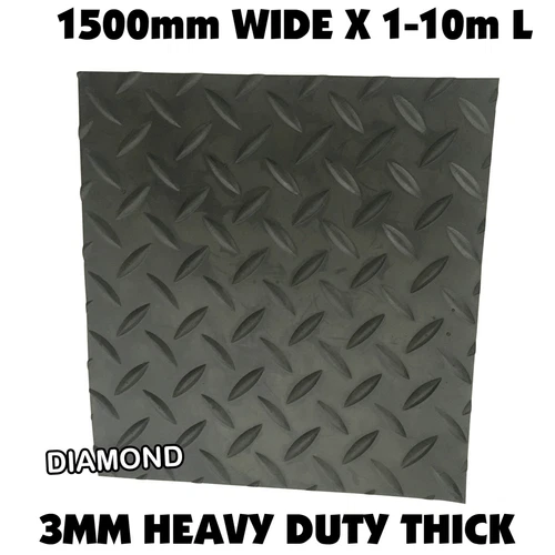 Wide Diamond Round Button Chequer Rubber mat Lining for Ute Campervan Floor Fine - Picture 13 of 15