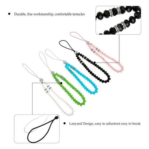Assorted Crystal Phone Lanyard Strap Beaded for Easy Carrying - 第 11/12 張圖片