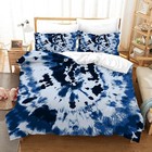 3D Blue Tie Dye Quilt Cover Set Bedding Sets Pillowcases 64