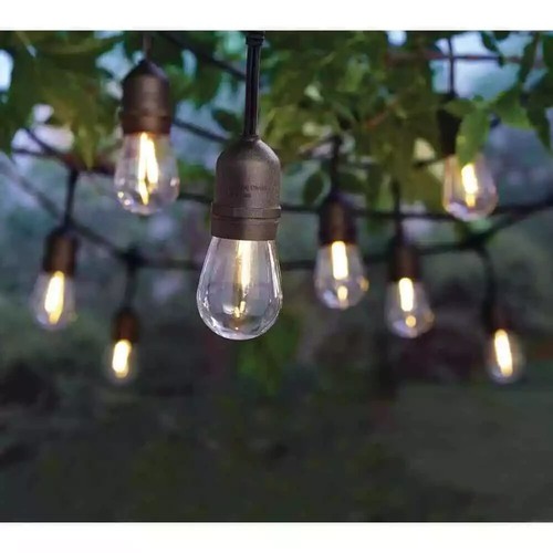 Hampton Bay 12-Light 24 ft. Indoor/Outdoor String Light with S14 Single Filament