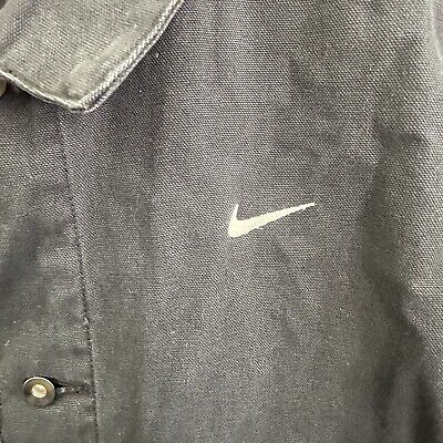 Nike Life Unlined Chore Coat Jacket Button Up Black Men's