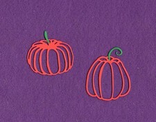PUMPKIN 3 fall die cuts scrapbook cards