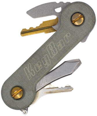New KeyBar KeyBar Green Linen Micarta MCTRA-GRN-BP