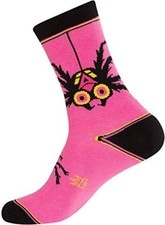 Gumball Poodle Crew Socks Gift Made in USA Pink SPIDER WEB Halloween Unisex