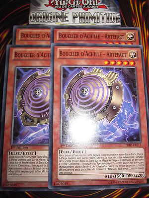 YU-GI-OH! COM ACHILLES SHIELD ARTIFACT PRIO-FR015 (PLAYSET) 4 CARDS NEW