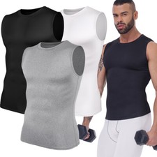 Men Athletic Compression Shirts Sleeveless Tank Top Basketball Run Workout Vest