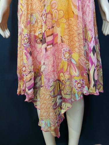 Little Buddha Viscose Multicolor Women's Dress Size M Empire Waist NEW #CB8 - Picture 6 of 12